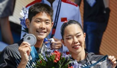 Artistic swimming: Japanese siblings win mixed duet silver at worlds