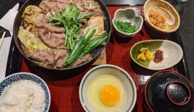 Sukiyaki lunch set at Restaurant Suntory, Waikiki, Hawaii