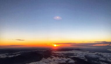 Sunrise as seen on top of Mt. Fuji