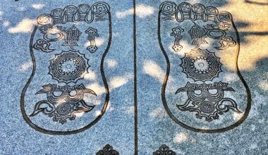 Footprints of the Buddha at Chishaku-in Temple, Kyoto [OC]