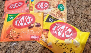 This month's kitkat flavors at the local J market