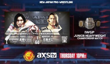 NJPW on AXS TV Thursday tonight 10pmET. Ishimori V Takahashi