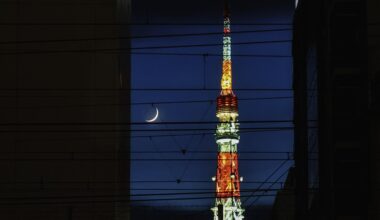 Luna and Tokyo Tower. [OC]