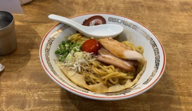 Mazesoba at Menson Rage, including smoked egg yolk on top