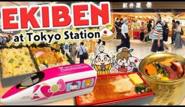 Ekiben (train bento) at Tokyo Station in Japan