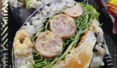 Sausage, egg & lettuce sushi roll from Conveni Tokyo!