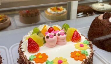 Super cute cake at bakery in Japan