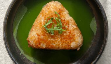 ‘Matchazuke’ with mushroom yaki onigiri