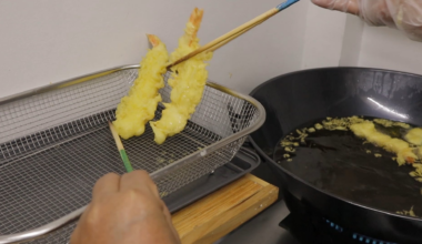 Ebi Tempura being made by local Japanese restaurant in the Philippines