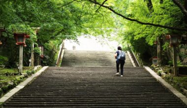 Approach to Horinji Temple, Arashiyama, Kyoto, summer 2019.