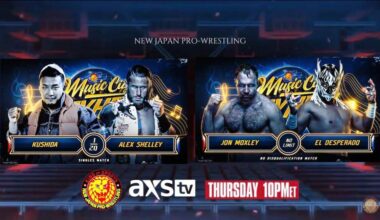 NJPW on AXS Tv Thursday show Moxley Vs Desperado/Kushida Vs Shelley