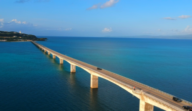 Kourio Bridge (to Kourio Island) in Okinawa