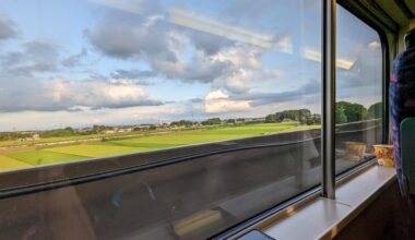 Nice wider view in the E2 Shinkansen, passing through Utsunomiya to Tokyo. August, 2022.
