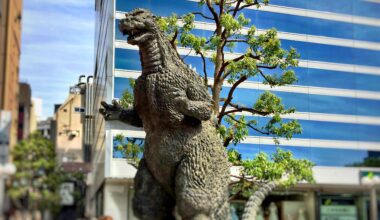 Godzilla Statue in Yurakucho, Tokyo