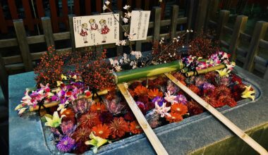 Temizuya, where you have to wash your hands before entering shrine