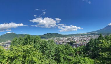 Fuji, view from Arakura 新倉, Fujiyoshida