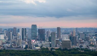 Sunset from Park Hyatt Tokyo (September 2022)