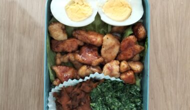 I made my first Bento box with teriyaki chicken