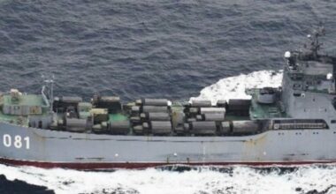 Russian ships seen in Japan strait, may be carrying troops to Ukraine