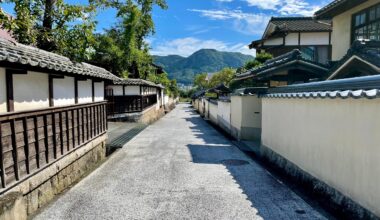 A Samurai house road in Takahashi, Okayama.