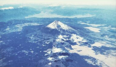 [OC] View of Fuji from the plane
