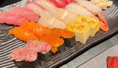 20pcs quality sushi set for two in a restaurant for less than us$50