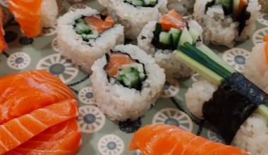 Made some sushi for friends, my rolls need work but the rice was the best I've made yet.