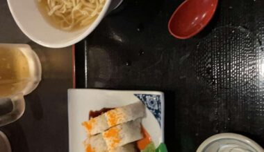 spicy california roll with okinawan soba set