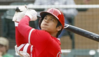 Ohtani blasts 2nd spring training homer for Angels