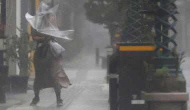 Powerful typhoon pounds southern Japan; thousands evacuated