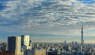 Morning sky over Tokyo