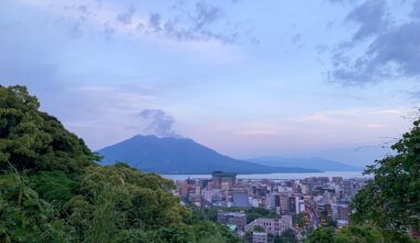 View of Sakurajima from Shiroyama Observatory