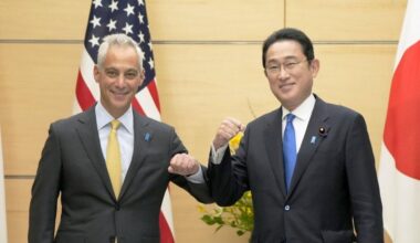 U.S. Ambassador Emanuel to visit Hiroshima with Kishida on March 26