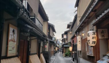 Pontocho, Kyoto. Hundreds of restaurants along this tiny road and its alleyways!