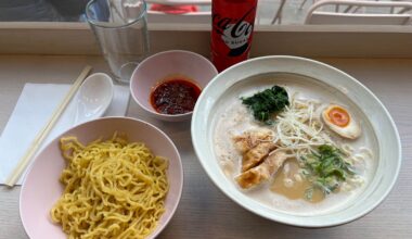 Cream in the broth. Is that done much in Japan, seeing as how dairy isn’t really that common in the Far East? Anyway there are great ramen places in Ireland, but this wasn’t one of them.