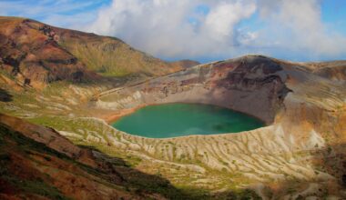 The view of Okama Crater on Mount Zao, three years ago today (Miyagi-ken)