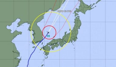 Powerful typhoon Hinnamnor slams southwest Japan, moves north