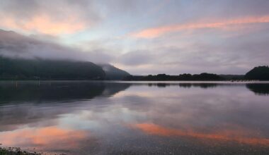 Sunrise from Tategohama beach at Lake Shouji, Mt Fuji