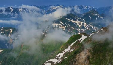 View from Kashima Yarigatake (鹿島槍ヶ岳) [OC]