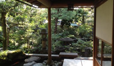 A garden of Old Japanese House in Kanazawa