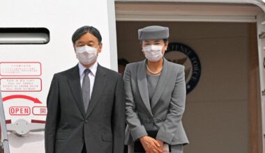 Japan's Imperial Couple depart for Queen Elizabeth's state funeral - The Mainichi