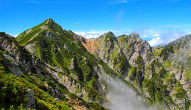 Climbing Karamatsu-dake, two years ago today (Nagano-ken)