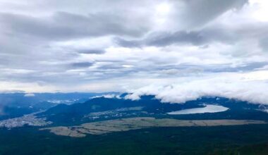 Our view as we descend Mt. Fuji