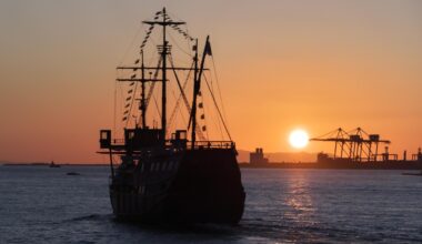 Dusk at the Port of Osaka