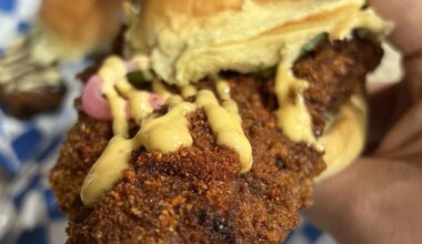 Chicken katsu sando from a Yoshi Mama Mini Mart pop-up in Brooklyn, NYC 🐣