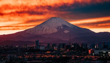 Sunset Over Mt. Fuji