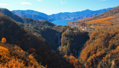 Kegon Falls and Lake Chūzenji in autumn, two years ago today (Tochigi-ken)