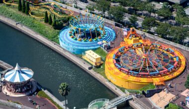 Cosmo World from above, Yokohama