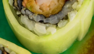Cucumber Wrapped Sushi Roll