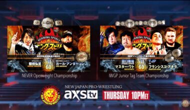 NJPW on AXS Tv Thursday 10pmE NEVER openweight and Jr tag titles on line